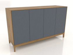 TV-Ständer FARGO mit gefrästen Fronten 1600x500x950 mm (Schiefer, Natureiche, Option 4)