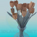 3d model Tulips in a Vase - preview