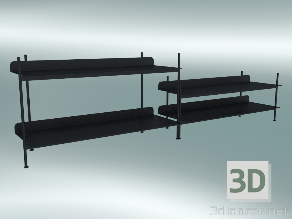 Modelo 3d Sistema de rack Compile (Configuração 5, Preto) - preview