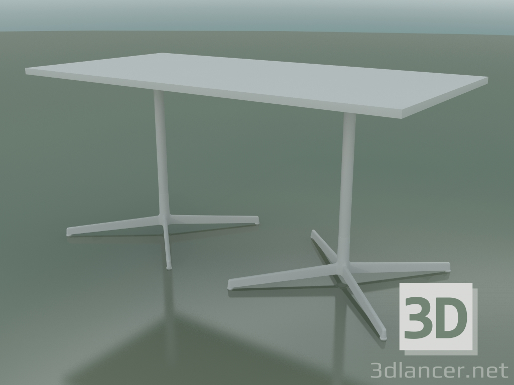 modèle 3D Table rectangulaire avec base double 5527, 5507 (H 74 - 79x179 cm, Blanc, V12) - preview