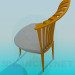 3d model Chair with curved headboard - preview