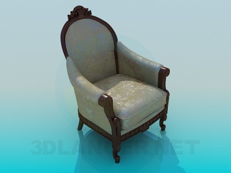 3d model Armchair antique - preview