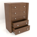 3d model Chest of drawers TM 022 (open) (910x480x1140, wood brown light) - preview