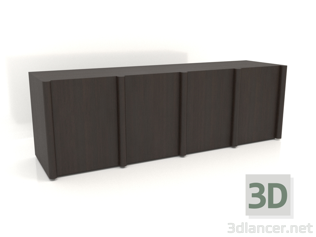 3d model Aparador MW 05 (2465х667х798, marrón madera oscuro) - vista previa