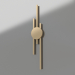 3D Modell Wandleuchte Lauryn gold (08428-603.33) - Vorschau