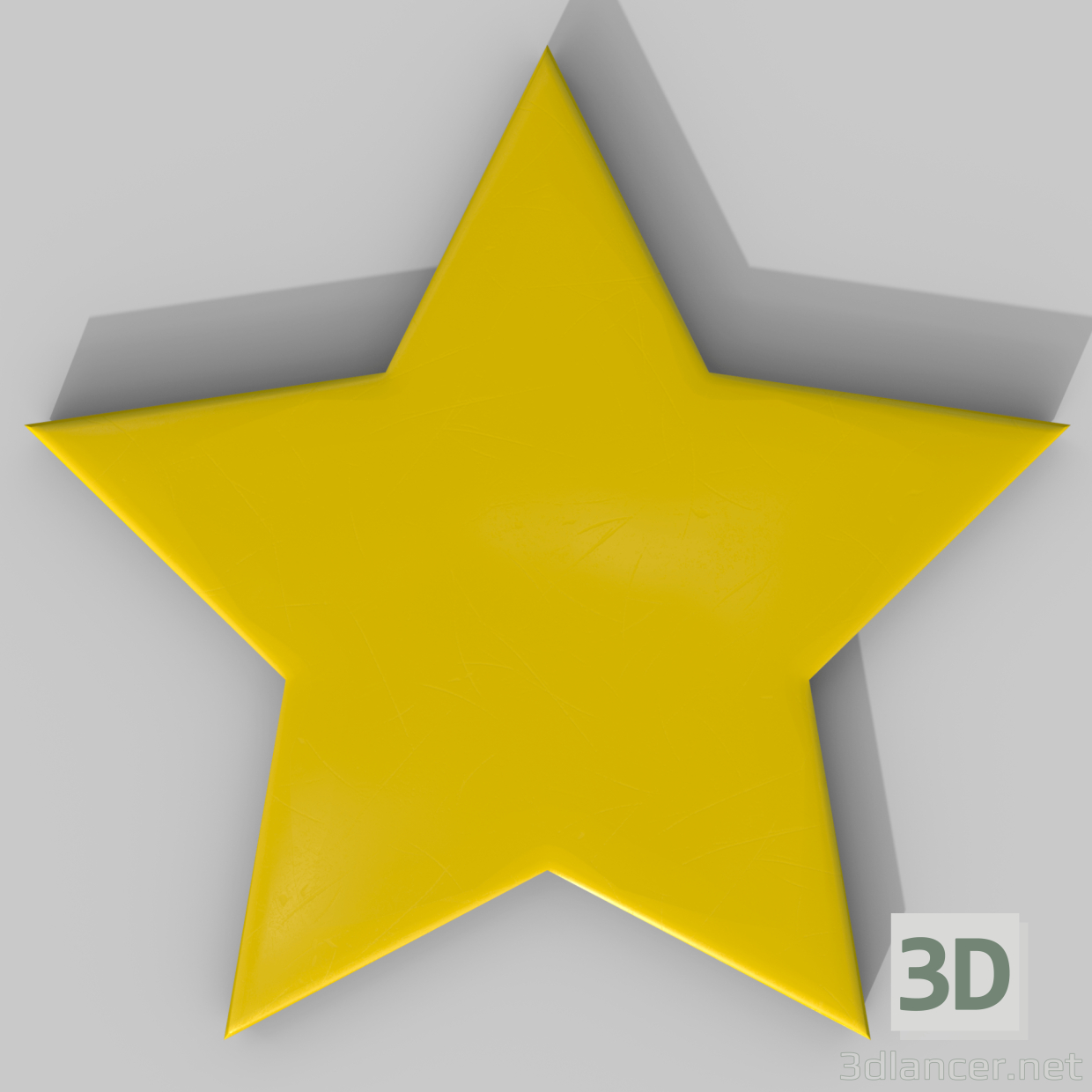 Modelo 3d estrela simples - preview