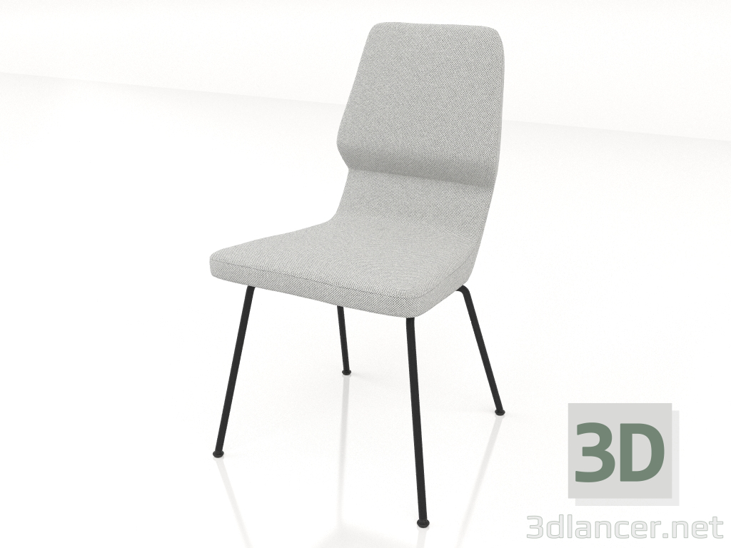 3d model Chair on metal legs D16 mm - preview