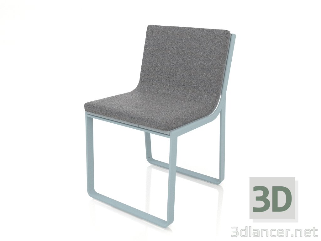 modèle 3D Chaise de salle à manger (bleu gris) - preview