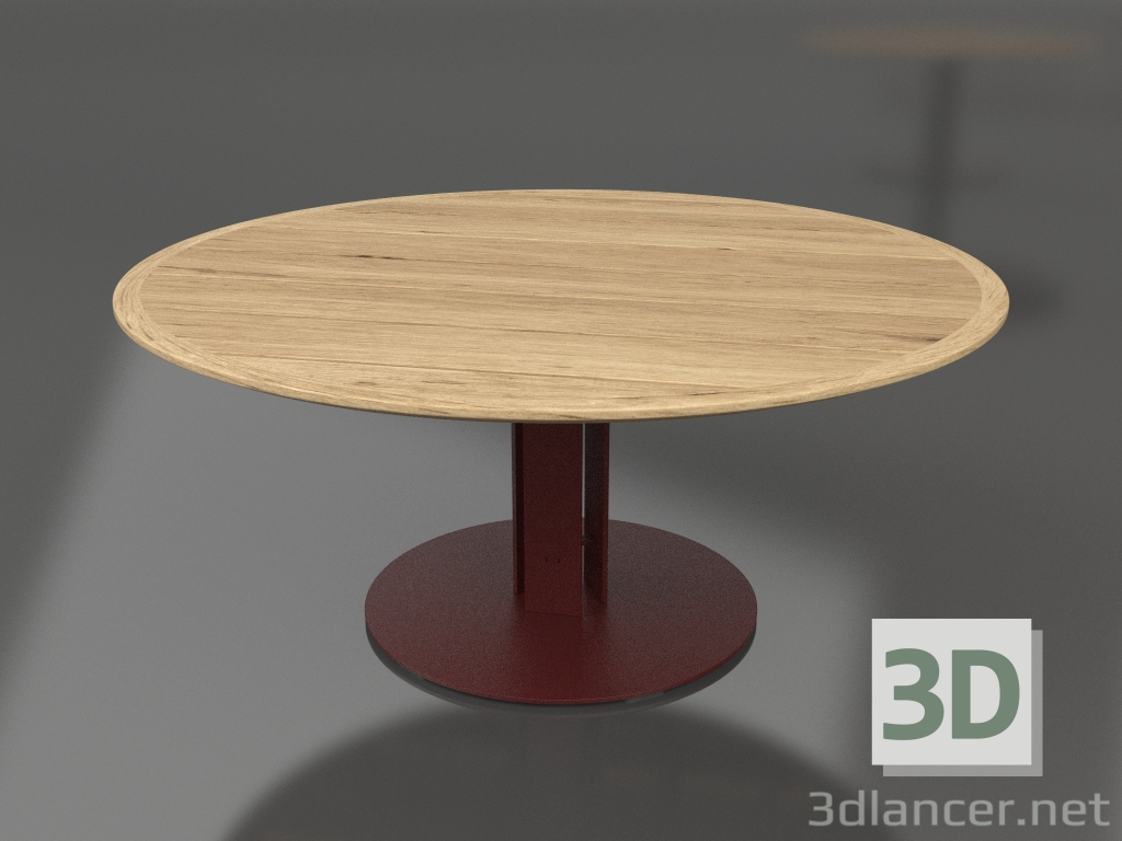 3d model Mesa de comedor Ø170 (Rojo vino, madera de Iroko) - vista previa