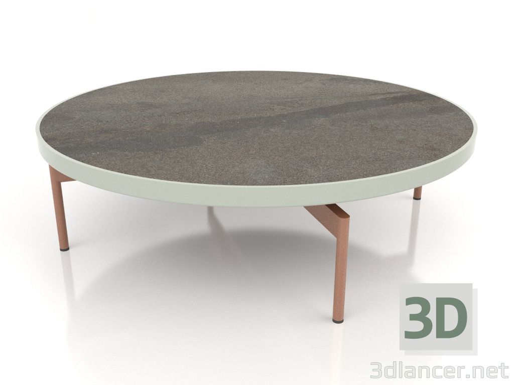 3d модель Стіл журнальний круглий Ø120 (Cement grey, DEKTON Radium) – превью