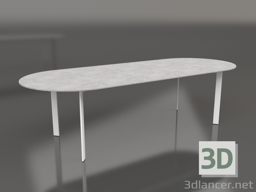 modello 3D Tavolo da pranzo (Bianco) - anteprima