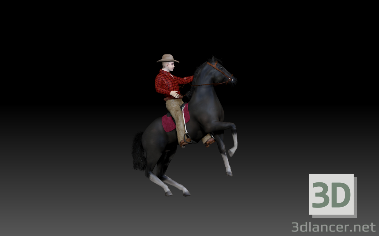 3D Genç kovboy modeli satın - render 3D Genç kovboy modeli satın - render