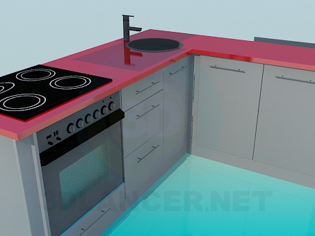 3d model Kitchen - preview