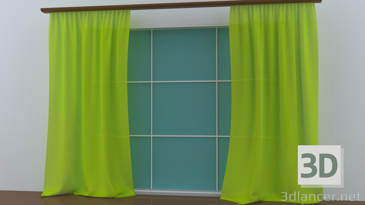 3d model Cortinas de limón. - vista previa