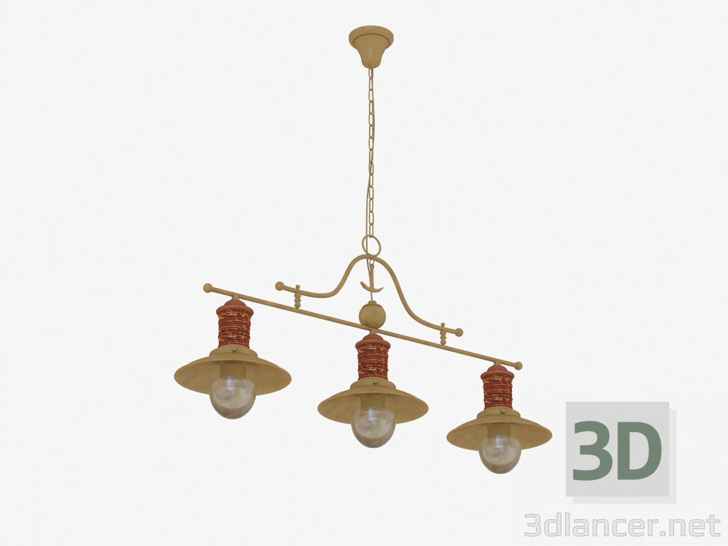 modello 3D Lampadario Sole (1216-3P) - anteprima