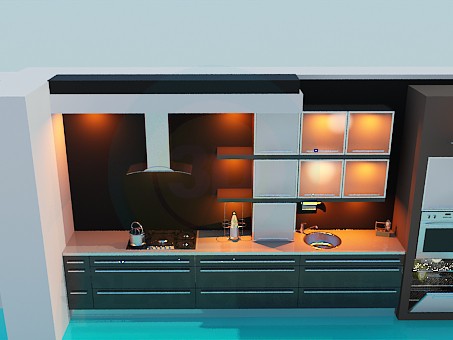 3d model Cocina moderna - vista previa