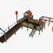 3d model Children's play complex (U0002) - preview