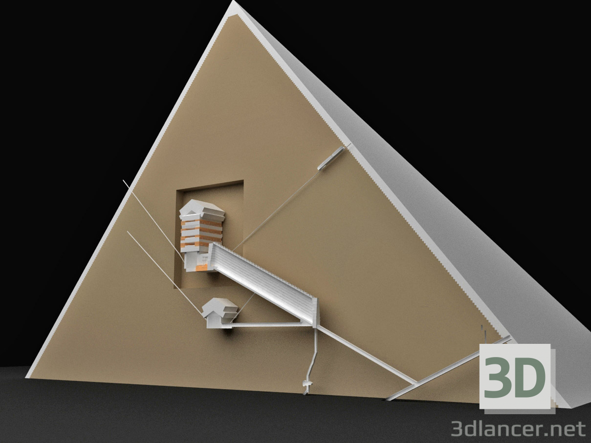 in der großen Pyramide von Khufu in Ägypten 3D-Modell kaufen - Rendern