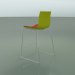 3d model Bar chair 0477 (on a sled, with upholstery of the front part, polypropylene PO00118) - preview