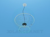 Chandelier with inverted lampshade