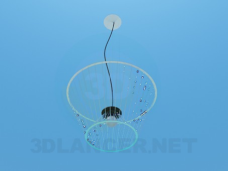 3d model Chandelier with inverted lampshade - preview