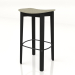 3d model Bar stool Nora upholstered in fabric (dark) - preview