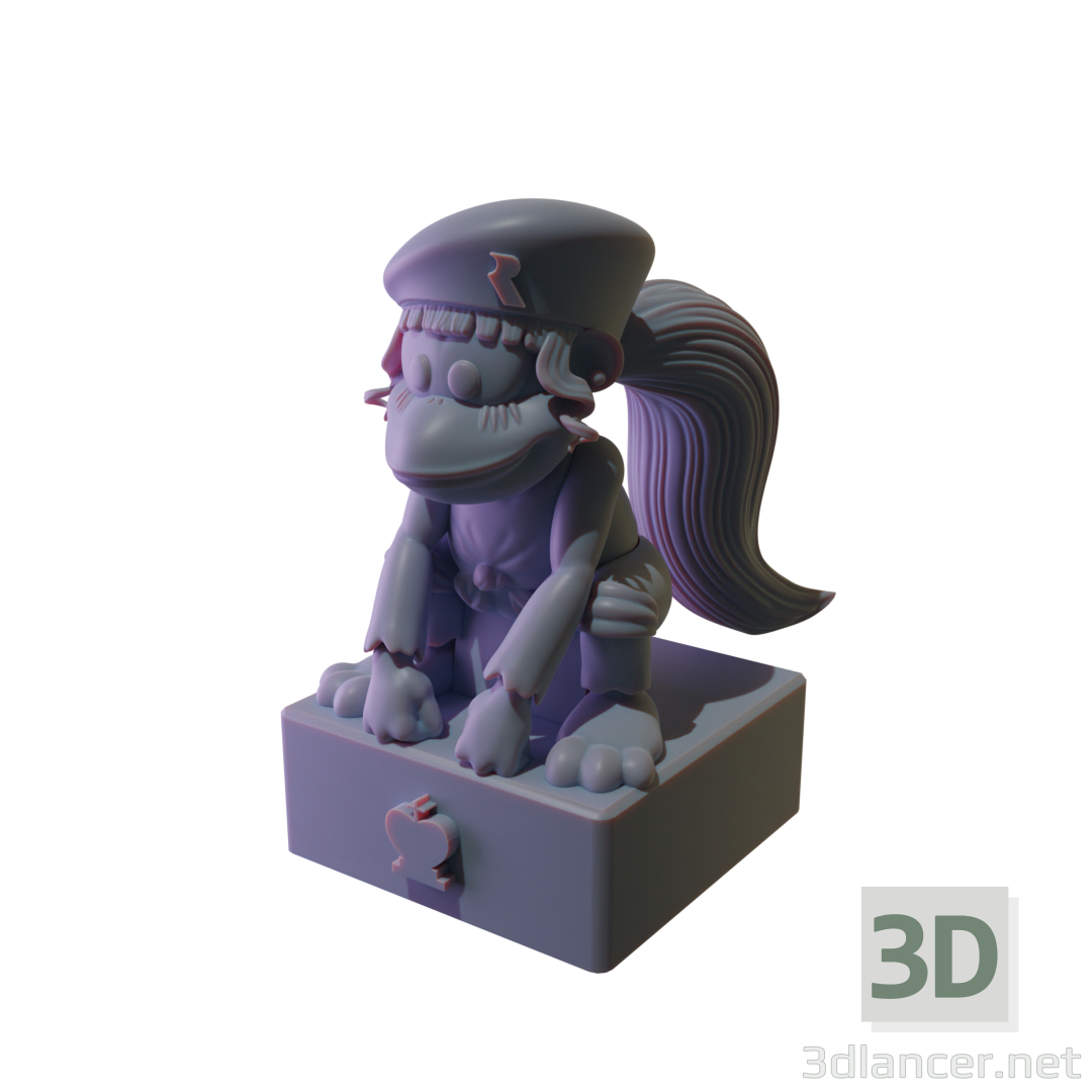 Paquete de ajedrez Dixie Kong DKC3 Era de Rareware 3D modelo Compro - render