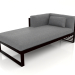 3D Modell Modulares Sofa, Teil 2 links (Schwarz) - Vorschau