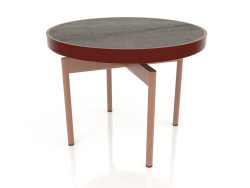 Table basse ronde Ø60 (Rouge vin, DEKTON Radium)
