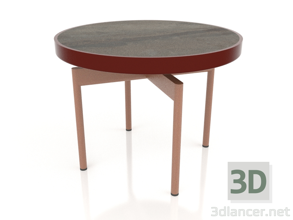 3d модель Стіл журнальний круглий Ø60 (Wine red, DEKTON Radium) – превью