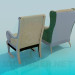 3d model Silla y sillón completo - vista previa