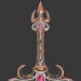 3d Fantasy sword 22 3d model модель купити - зображення