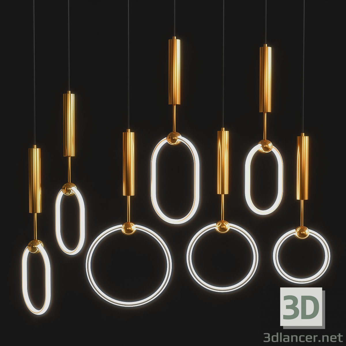 modello 3D di Glowing RING Suspension comprare - rendering