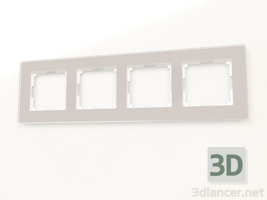 3D modeli 4 direk için çerçeve Favorit (dumanlı, cam) - önizleme