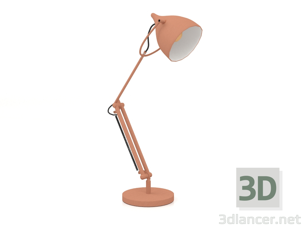 3d model Lámpara de mesa para lectura (Cobre) - vista previa