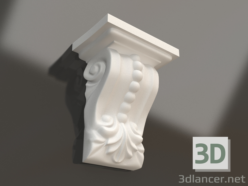 3d model Gypsum bracket KR 007 (143x71x115) - preview