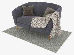 Canapé double Gigi Settee (6002CR)