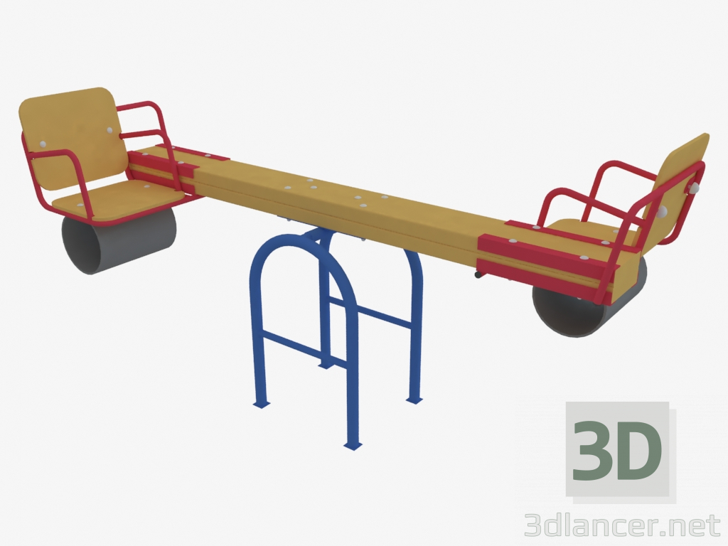 3D Modell Schaukelstuhl-Ausgleichsgewicht eines Kinderspielplatzes (U0004) - Vorschau