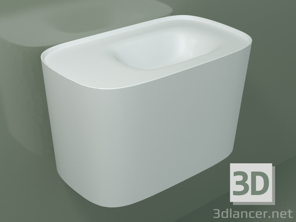 3d model Lavabo de pared (dx, L 80, P 48, H 50 cm) - vista previa