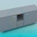 3d model Gabinete con puertas y cajones - vista previa