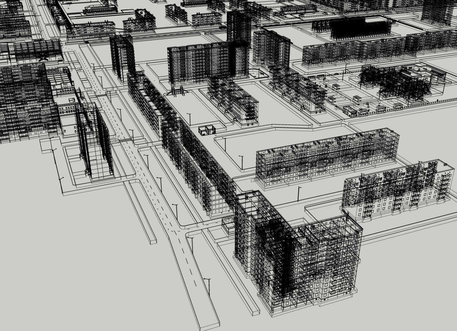 modello 3D di città sovietica Asha comprare - rendering