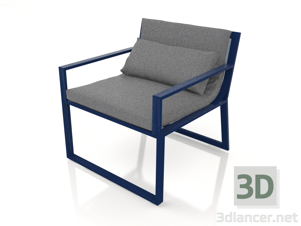 3d model Club chair (Night blue) - preview