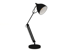 Lampe de table pour lire (noir mat)