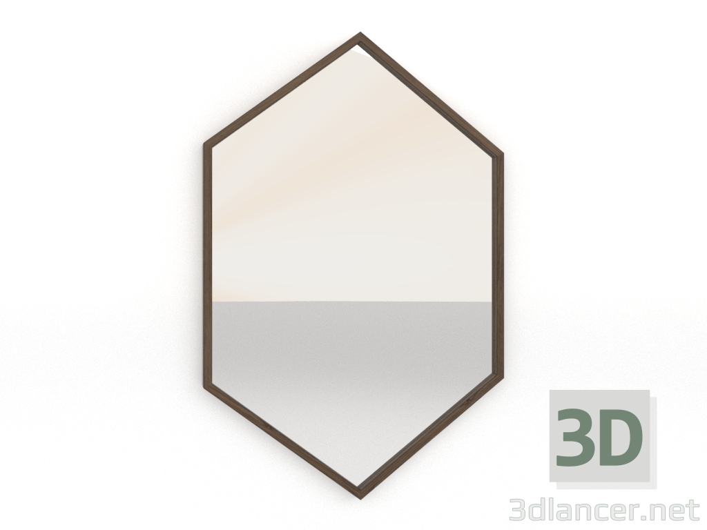 3D modeli Ayna (açık dişbudak ceviz) - önizleme