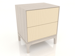 Comodino FARGO 2 cassetti con frontali fresati (vaniglia, rovere sbiancato, opzione 3)