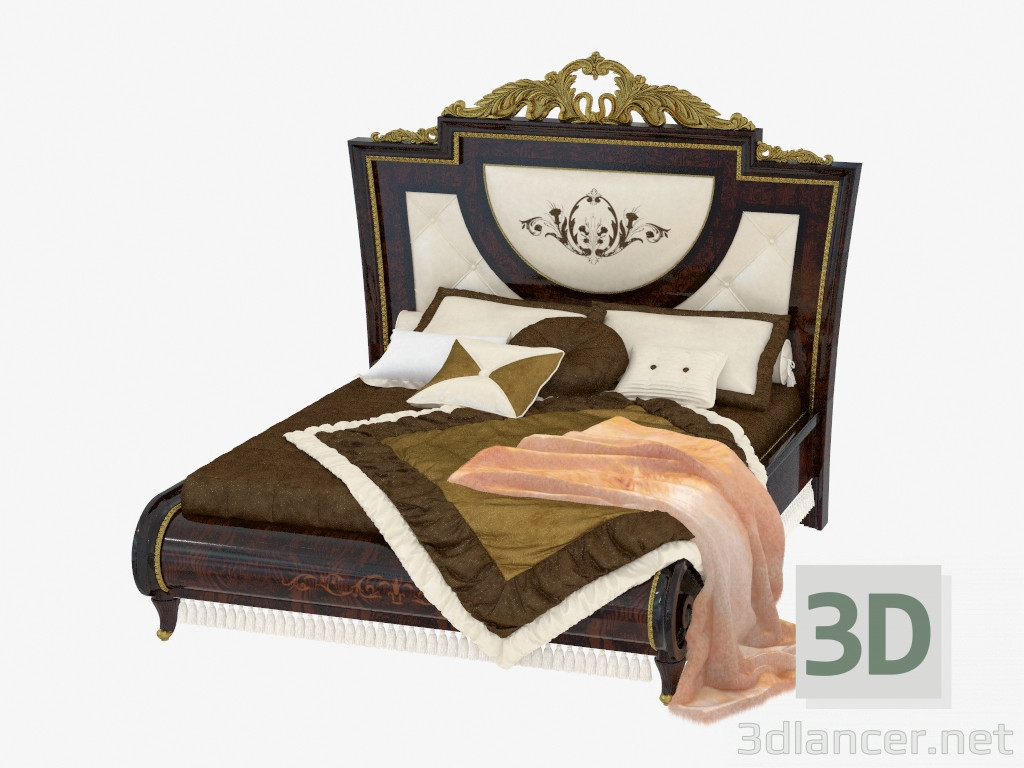 modello 3D Letto matrimoniale in stile classico 1670 - anteprima