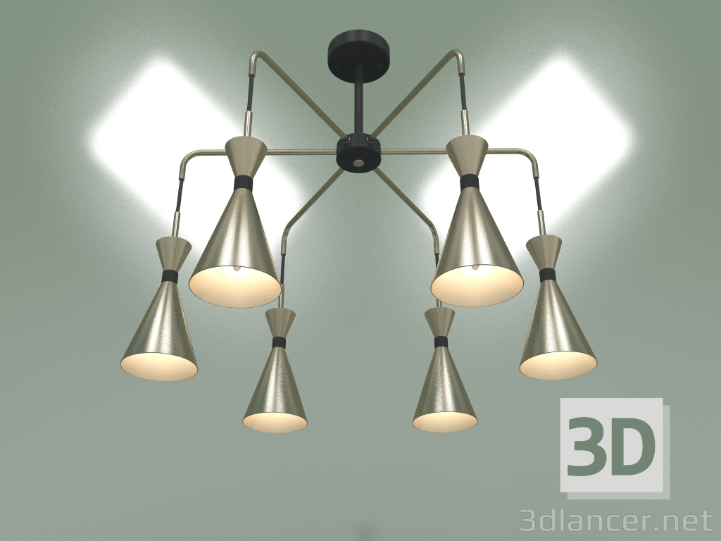 modello 3D Lampadario a soffitto Glustin 316-6 - anteprima