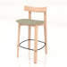 3d model Semi-bar chair Nora with fabric upholstery (light) - preview