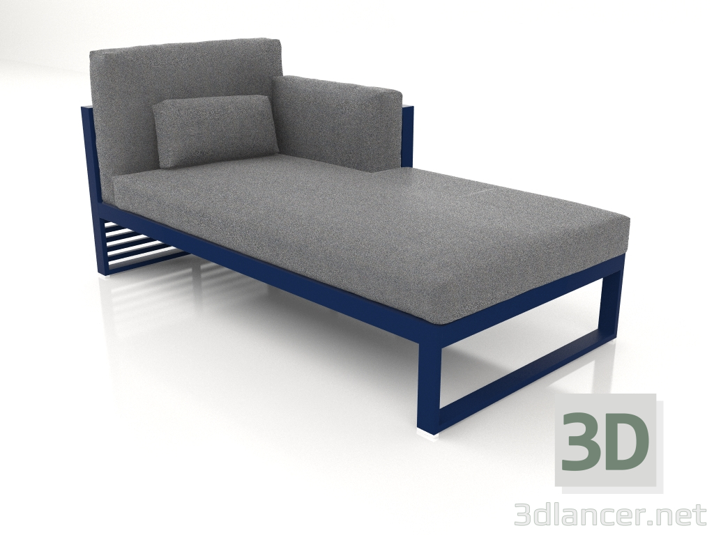 3d model Sofá modular, sección 2 derecha, respaldo alto (Azul noche) - vista previa