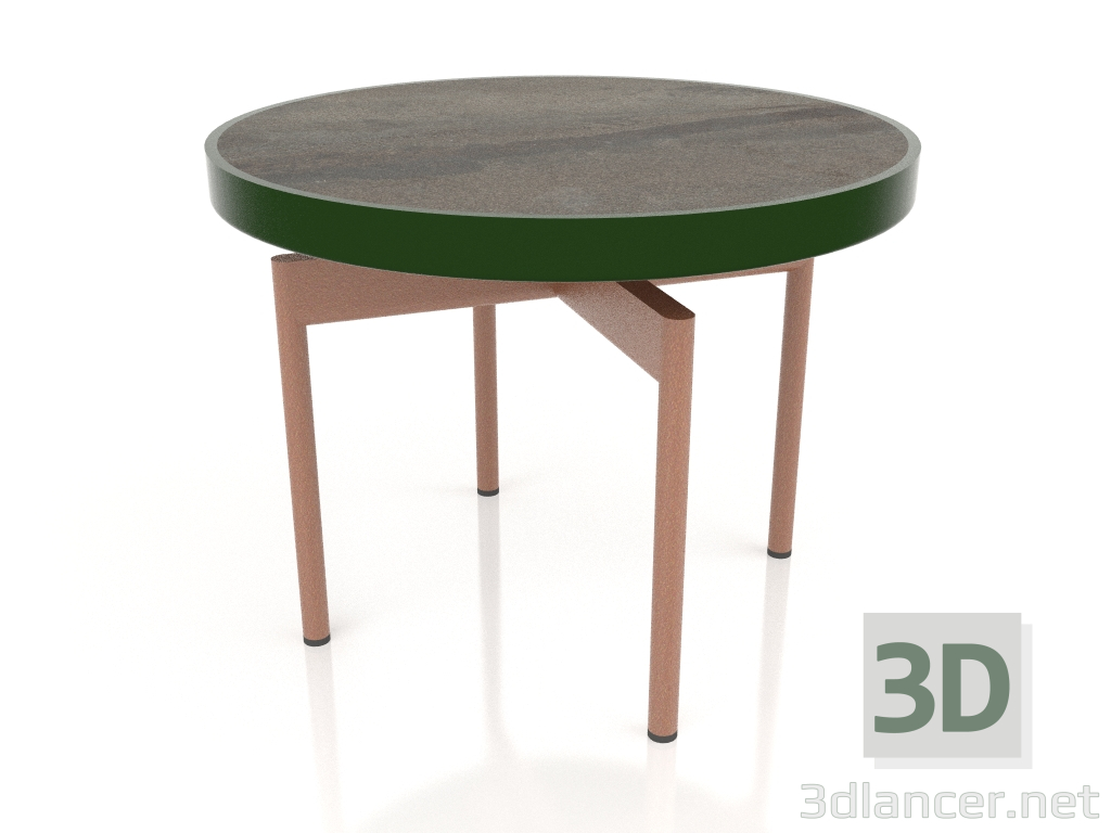 3d модель Стол журнальный круглый Ø60 (Bottle green, DEKTON Radium) – превью